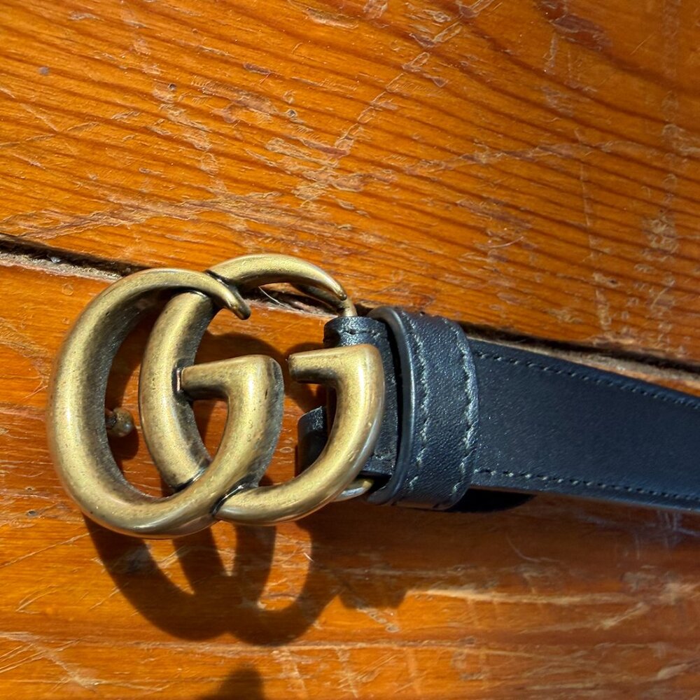 409417 Gucci GG Marmont thin belt size 80/32 - Picture 2 of 10